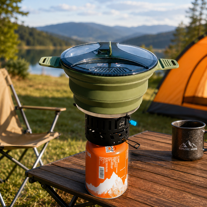 Faltbarer Silikon Camping Kochtopf 2,5L – Teekanne für Outdoor