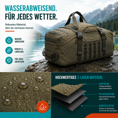 3-Wege-Outdoor-Reisetasche – Eine für alles unterwegs.